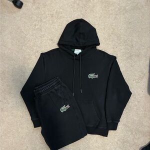 Lacoste Mens Black Tracksuit with Croc Logo